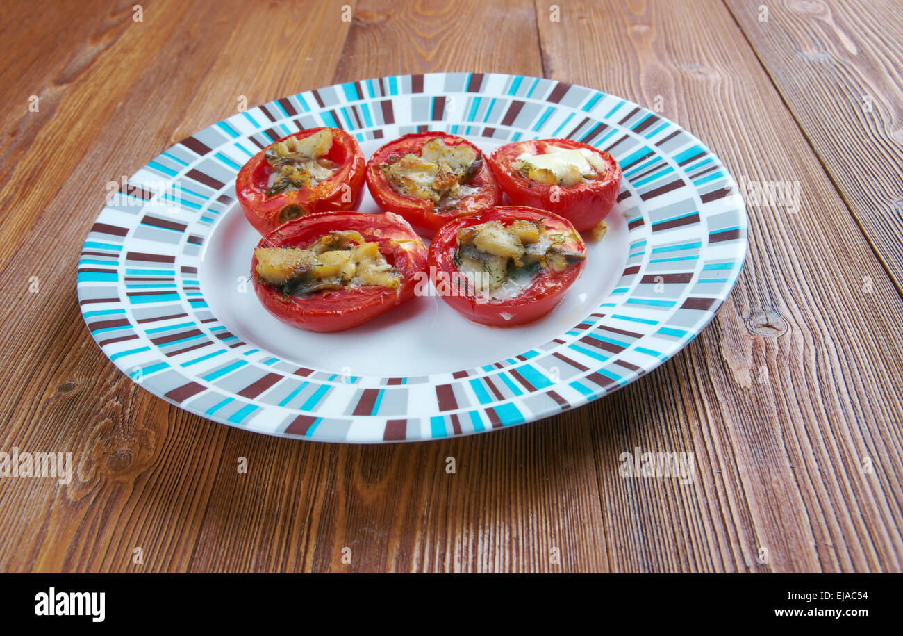 Pomodori al forno Stockfoto