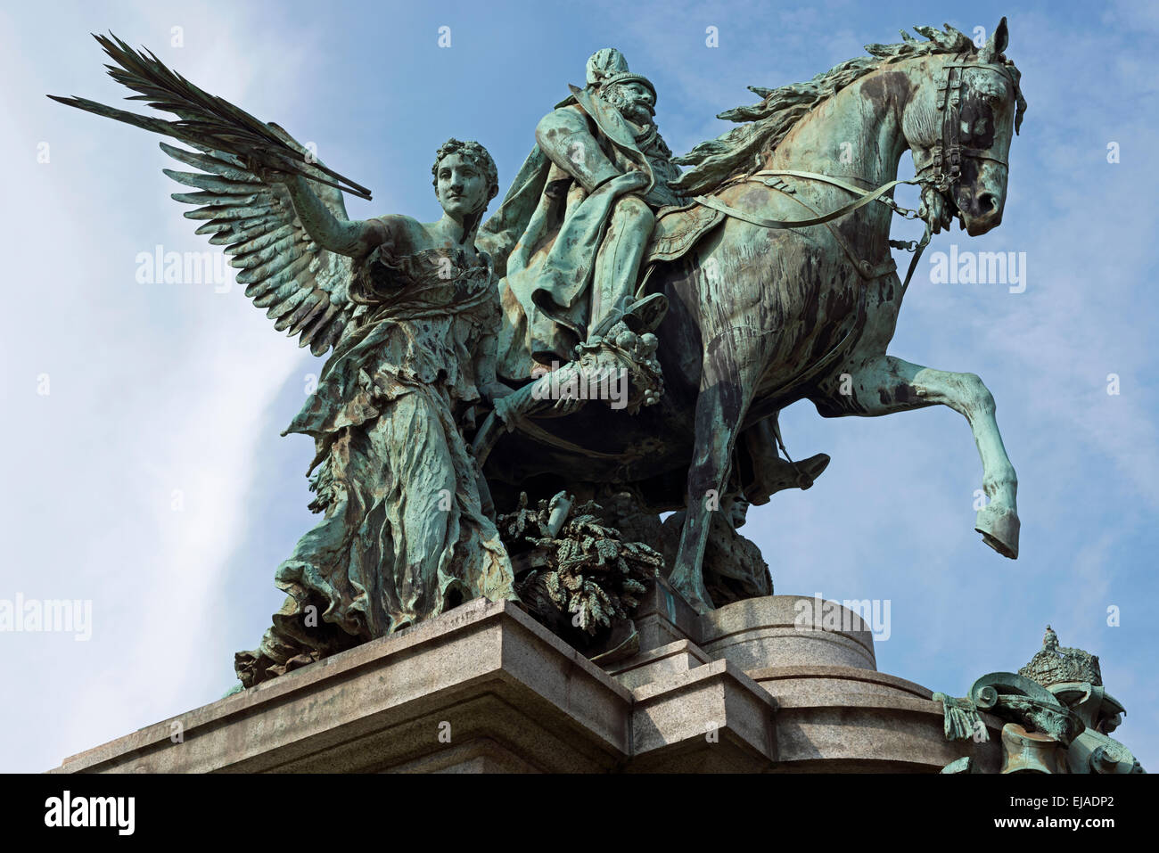 Gedenktafel für Otto Van Bismack und 1870-1871-Krieg mit Frankreich, Düsseldorf, Deutschland. Stockfoto
