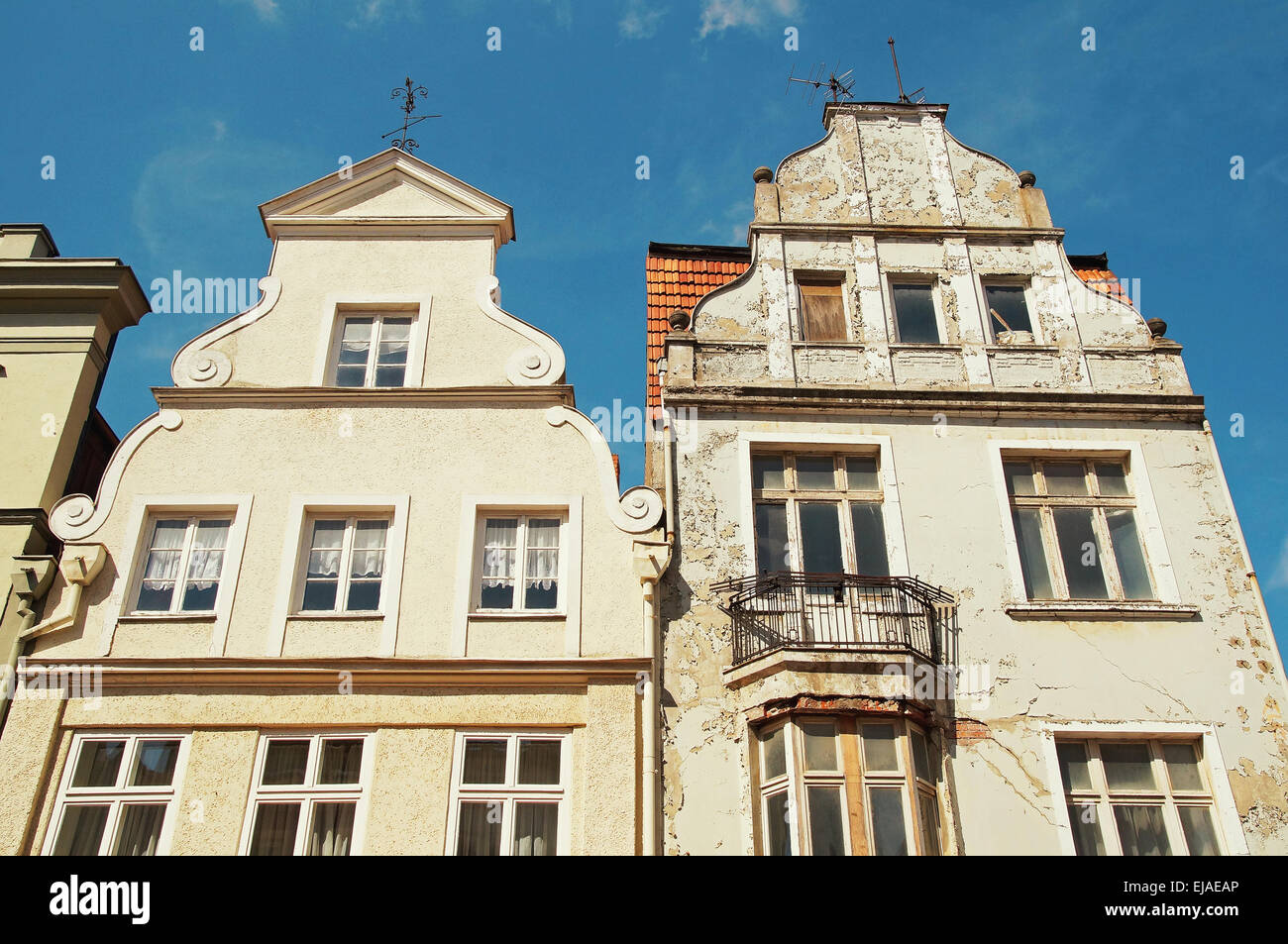 Altes Mehrfamilienhaus Wismar Deutschland Stockfoto