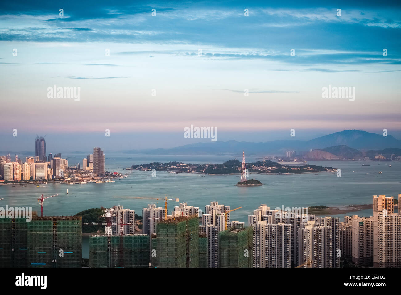 Luftaufnahme der Insel gulangyu Stockfoto