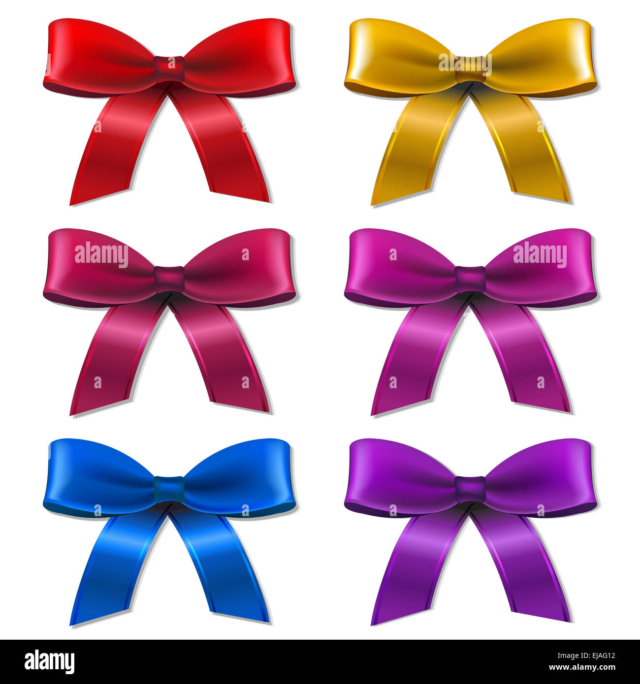 Großes Set Bogen Stockfoto