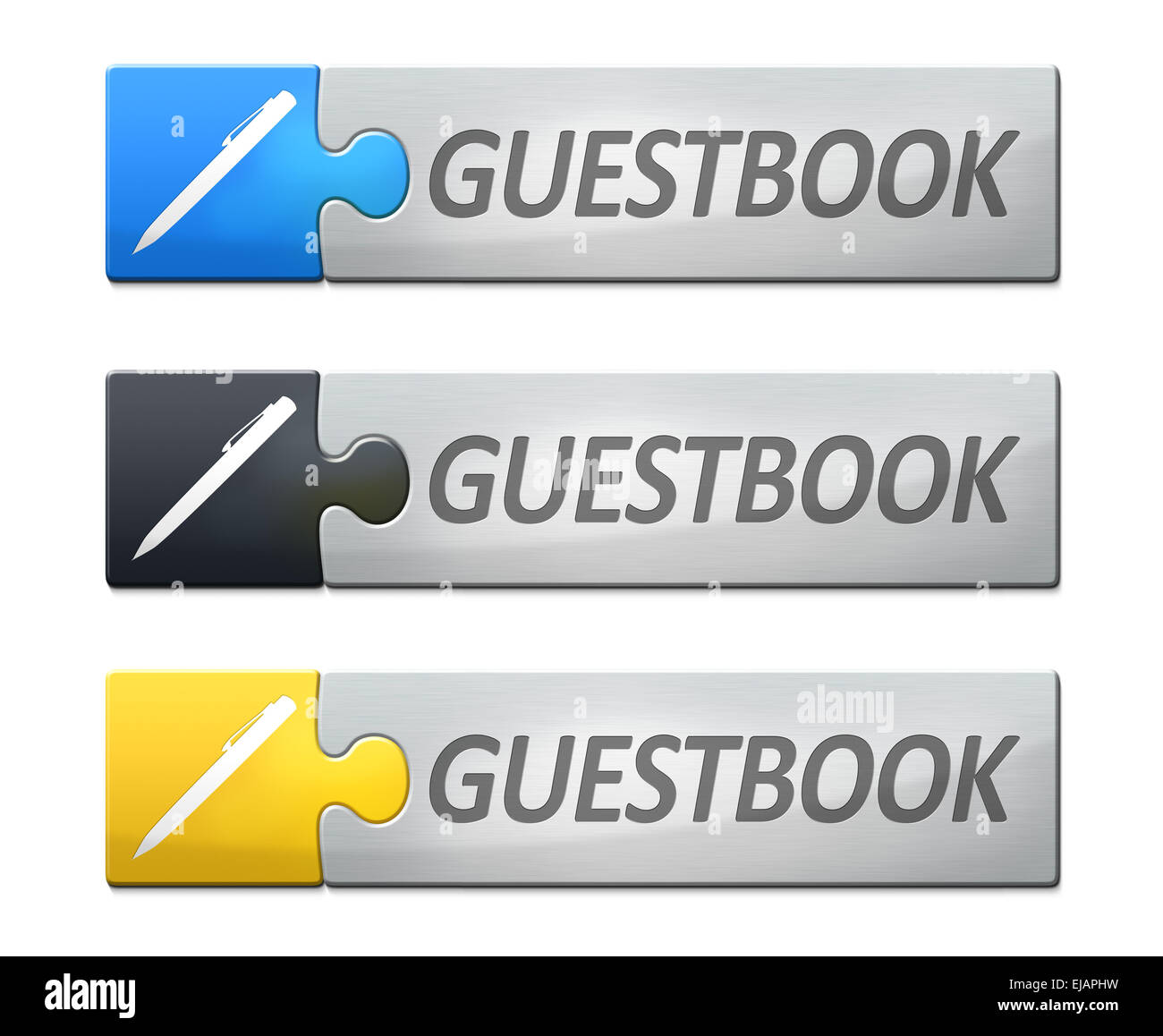 verlinkten banner Stockfoto