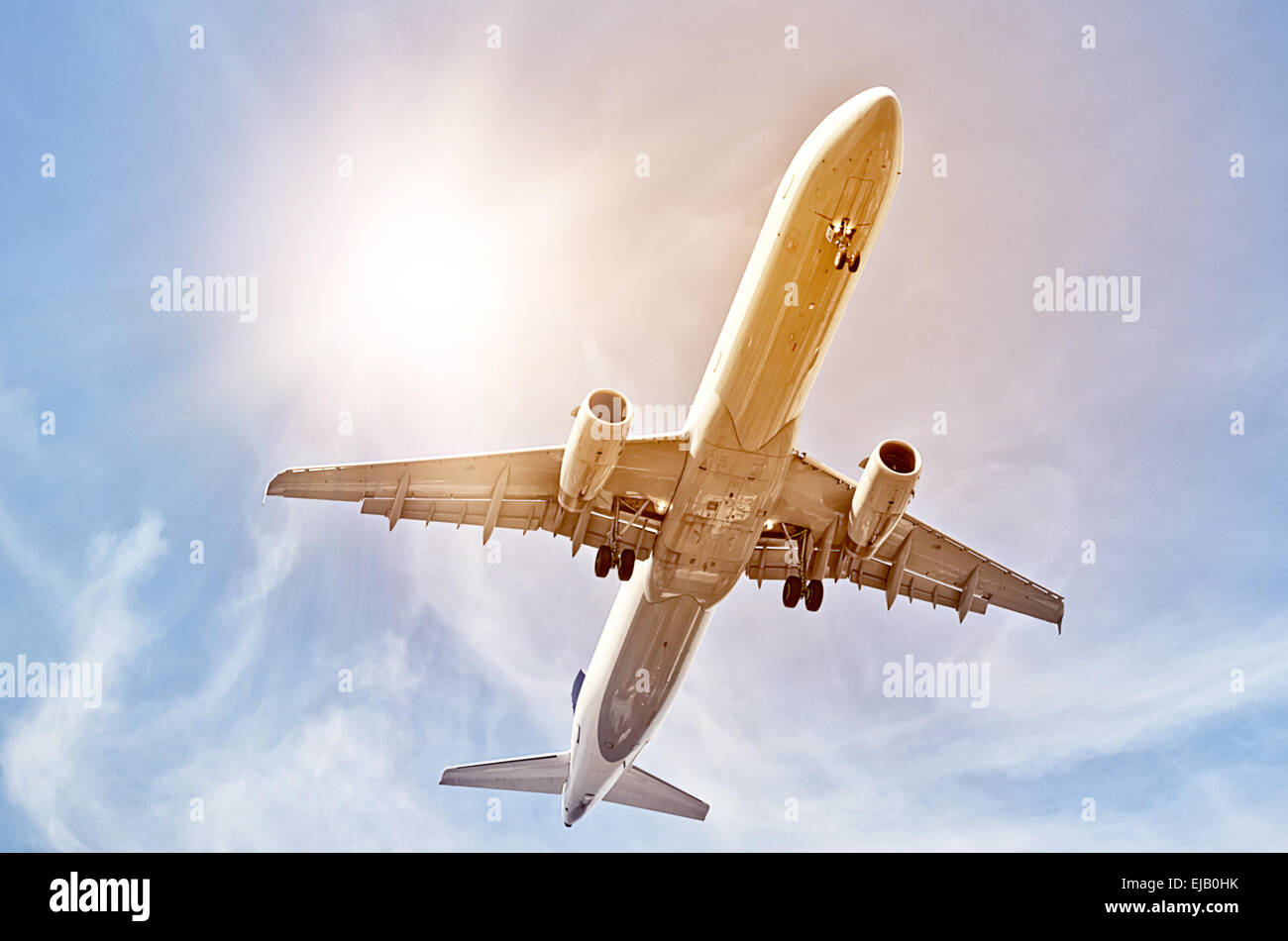 abfliegenden Flugzeug Stockfoto