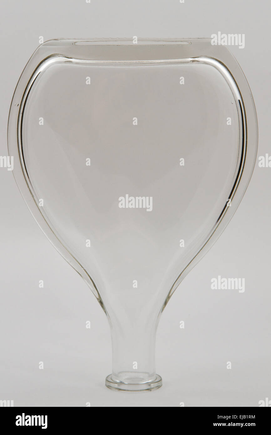 große klare Glasflasche Stockfoto