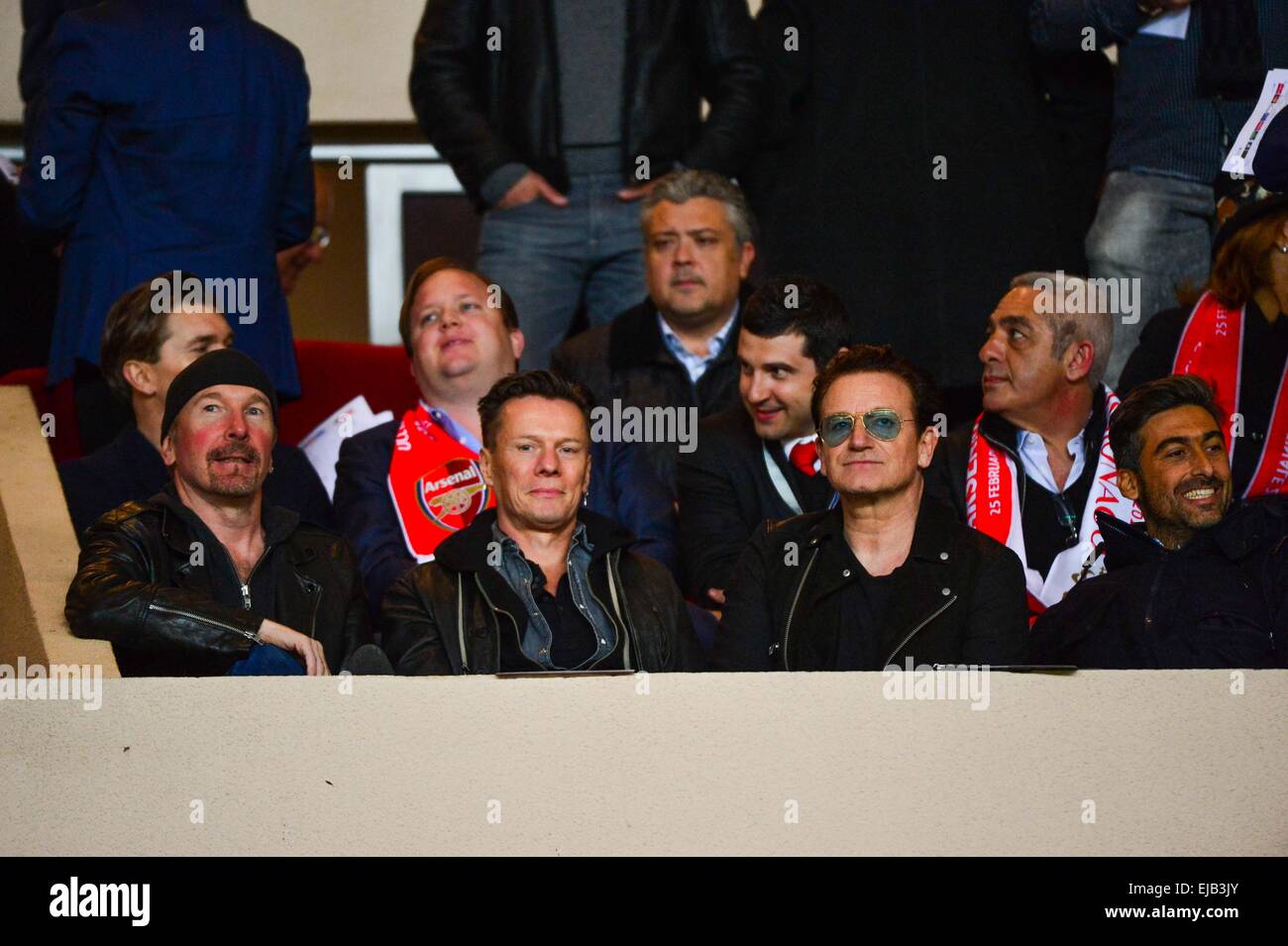 Rand / Larry MULLINS Jr / BONO - 17.03.2015 - Monaco / Arsenal - 1/8Finale Retour Champions League.Photo: Dave Winter / Icon Sport Stockfoto