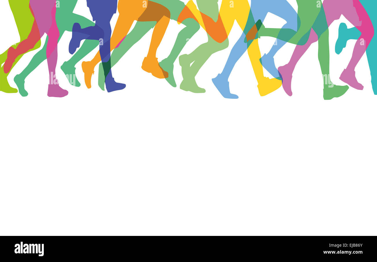 Läufer in der Gruppe Stockfoto