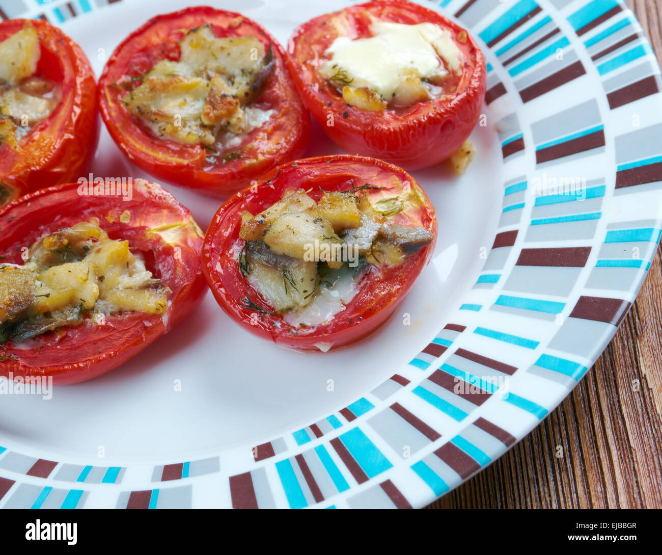 Pomodori al forno Stockfoto