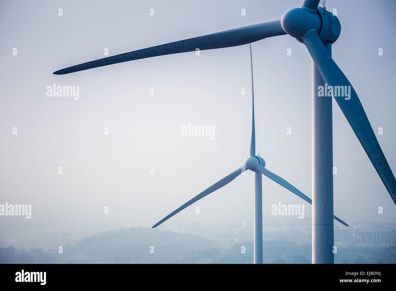 Wind Power Generation Turbine closeup Stockfoto