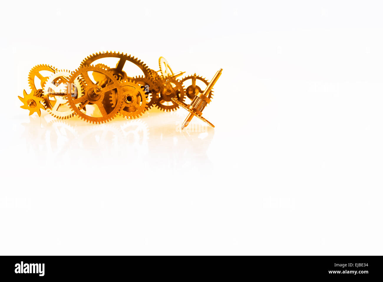 goldene Uhr Gang Hintergrund Stockfoto