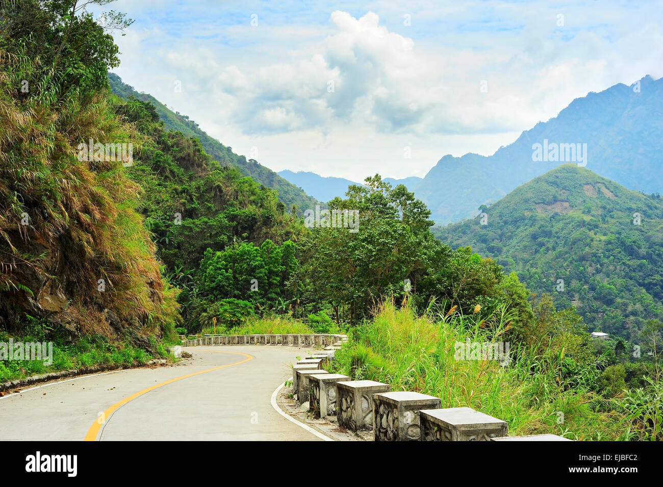 Berge-Straße, Philippinen Stockfoto