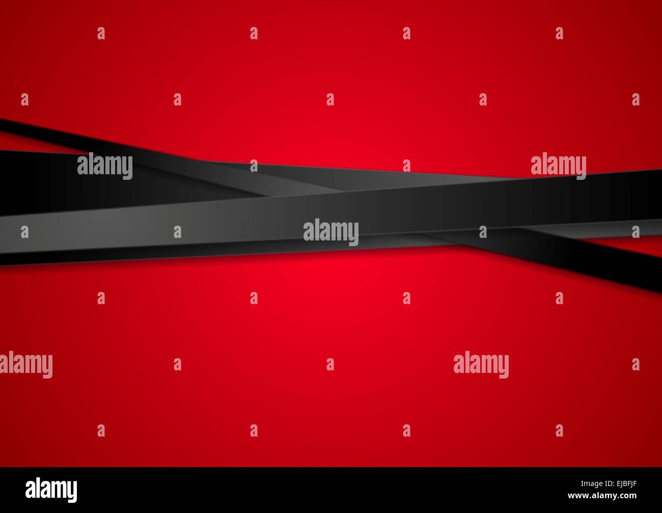 Schwarze Streifen auf rotem Grund Stockfoto
