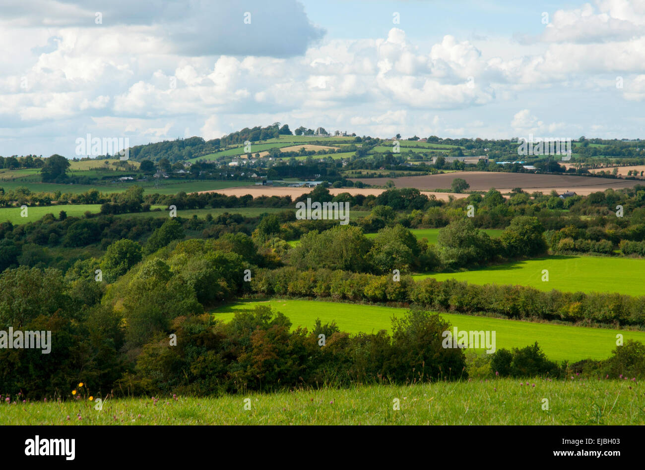 Irische Landschaft, Knowth, County Meath, Irland Stockfoto