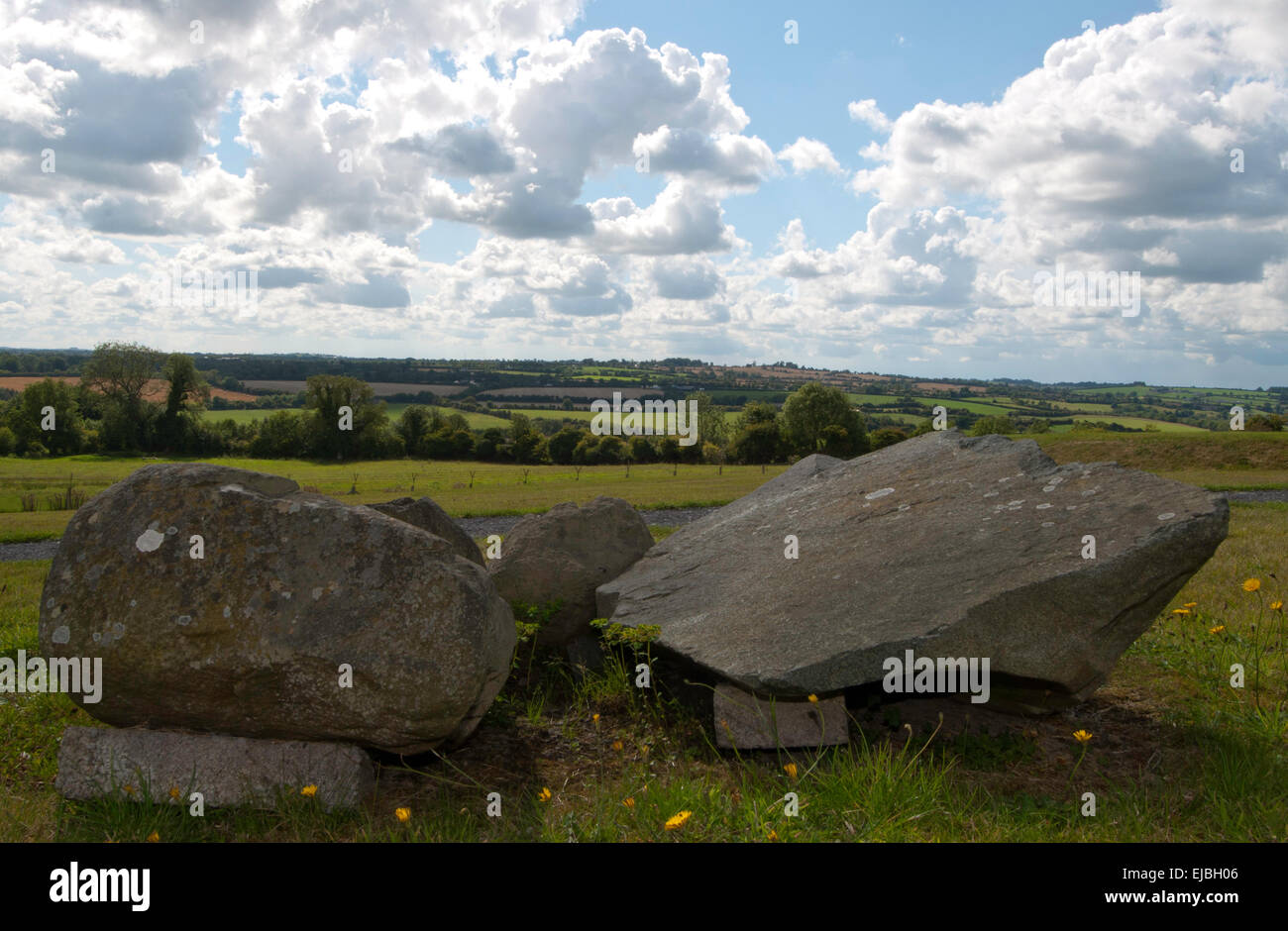 Irische Landschaft, Knowth, County Meath, Irland Stockfoto