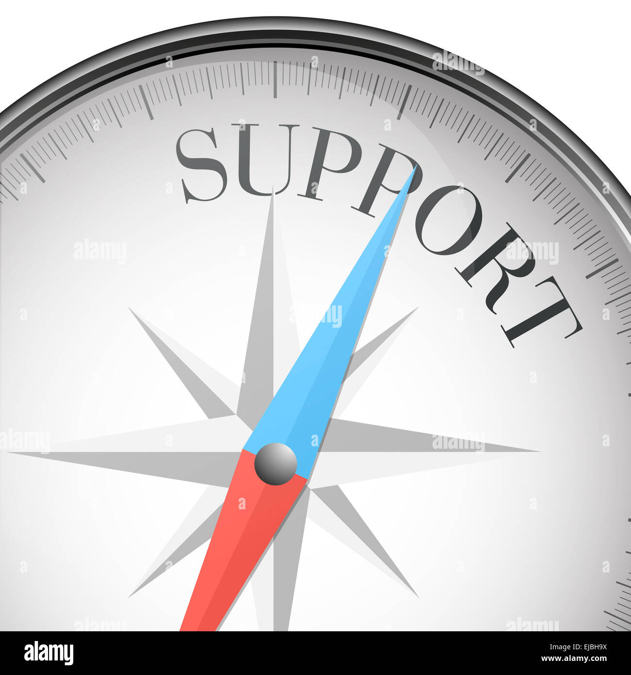 Kompass-Unterstützung Stockfoto