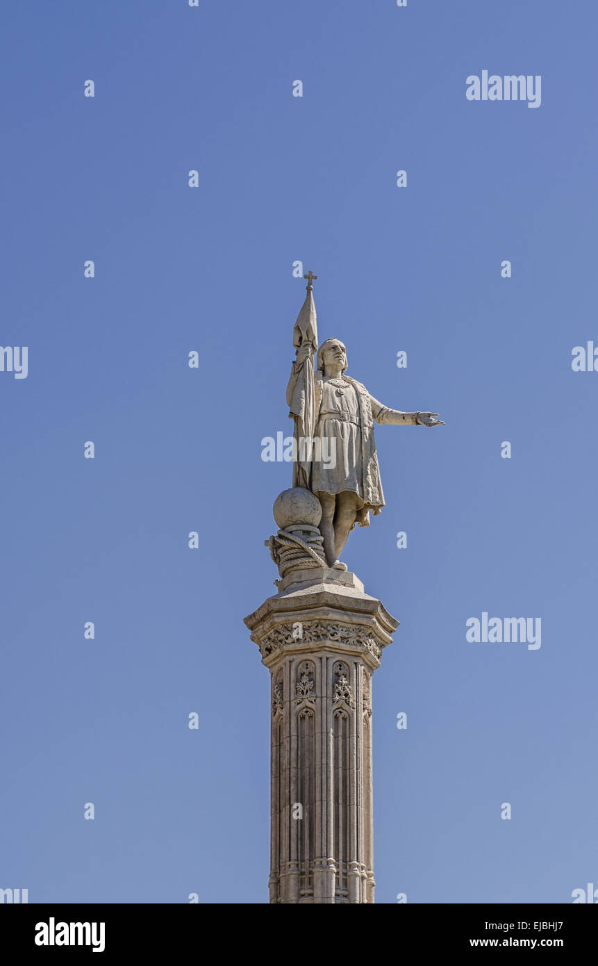 Statue von Kolumbus in Madrid Stockfoto