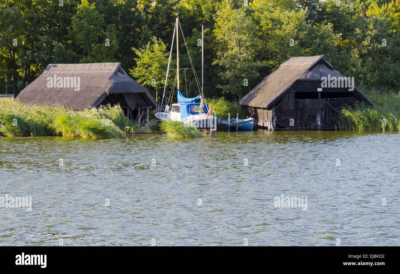 Hausboote in den Hafen von Prerow Stockfoto Hausboote in den Hafen von Prerow Stockfoto