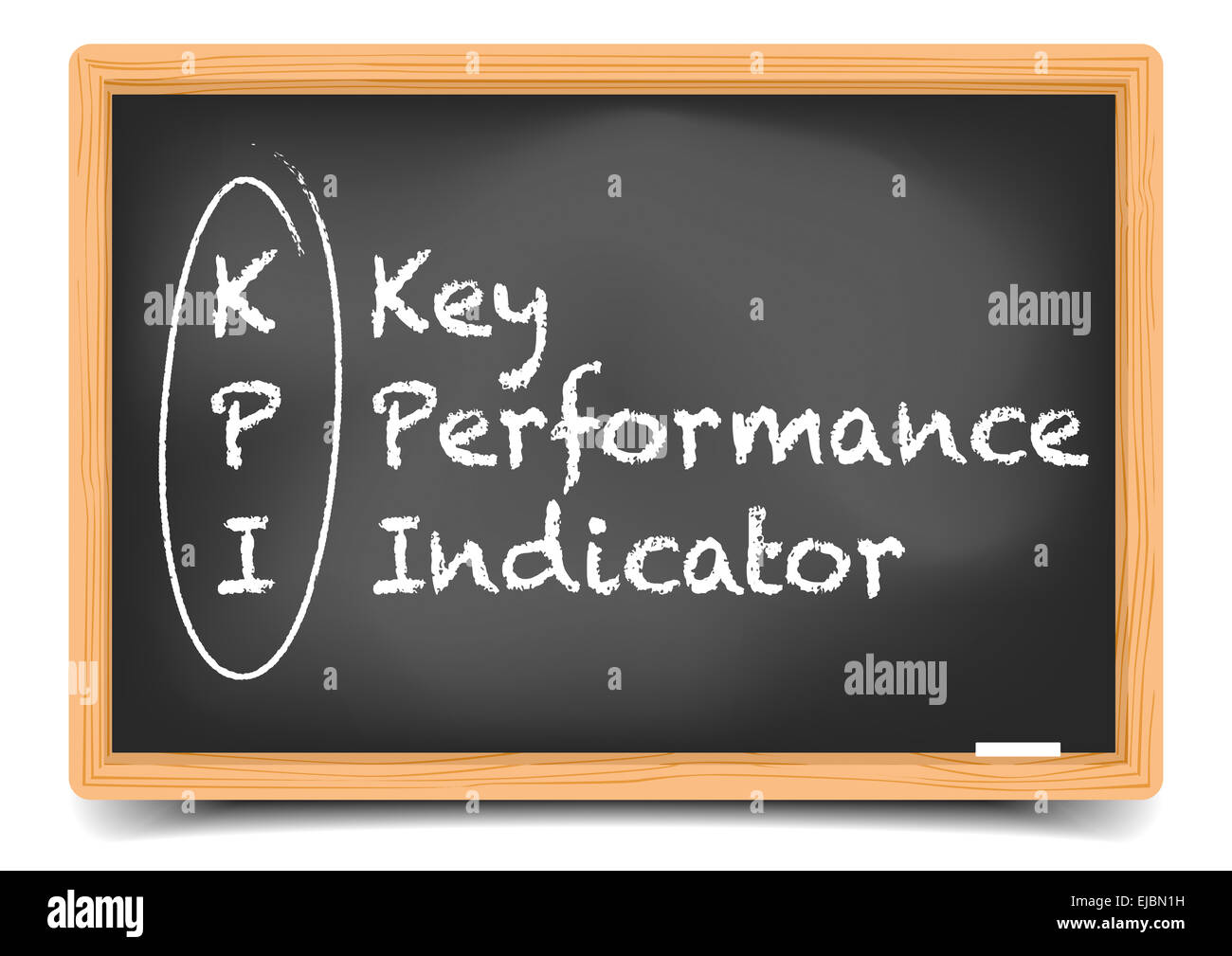 KPI Blackboard Stockfoto