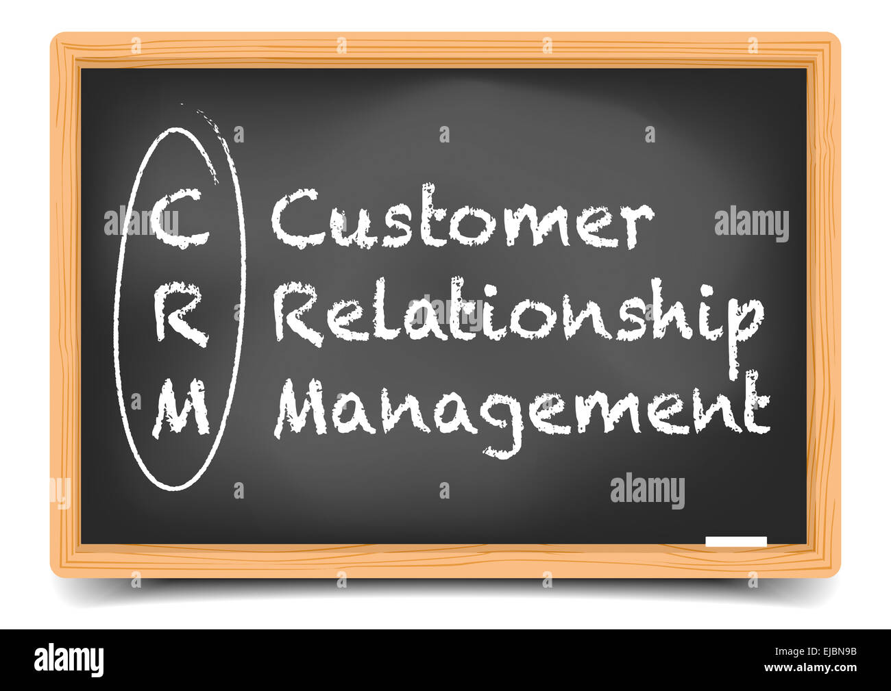 Blackboard CRM Stockfoto