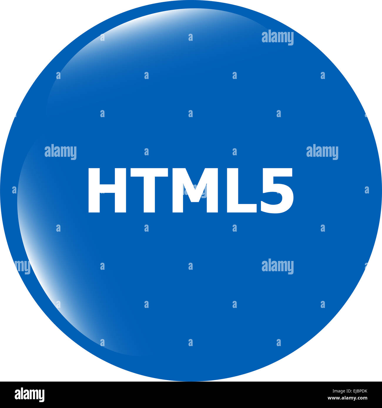HTML 5 Zeichen Symbol. Programmierung Sprachsymbol. Kreise-Tasten ...