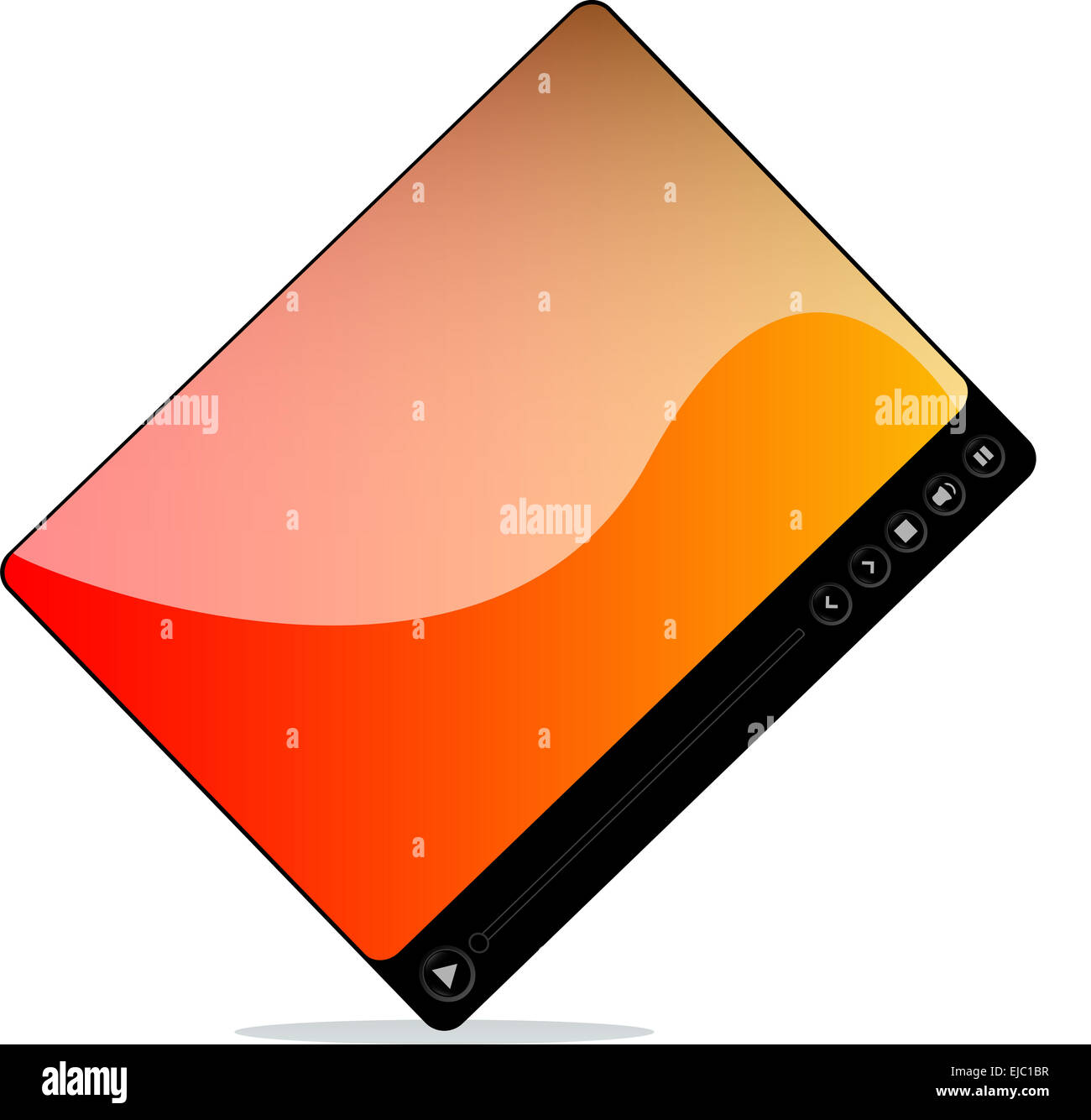 Video-Player für Web, minimalistisches design Stockfoto