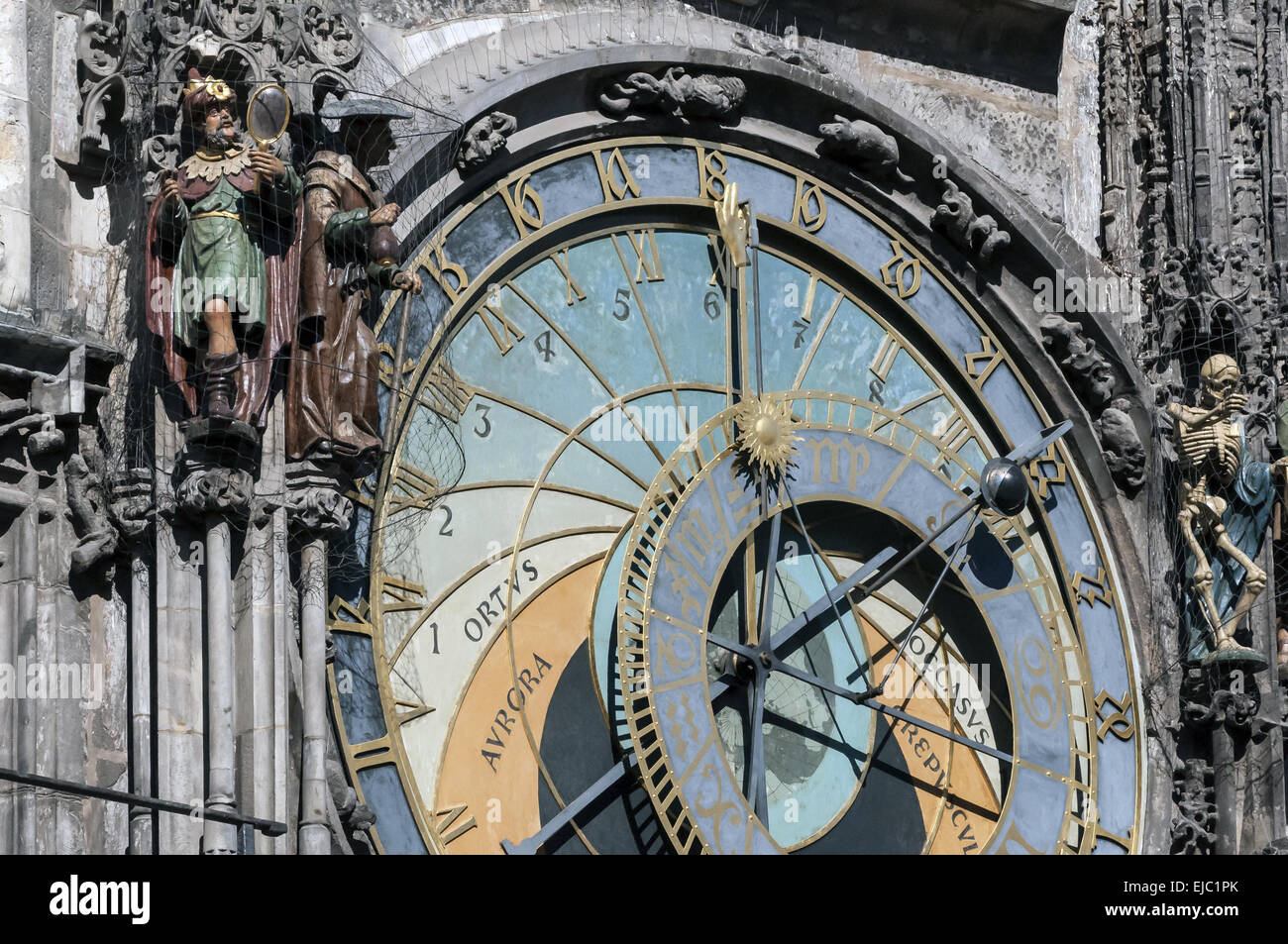 Astronomische Uhr in Prag. Stockfoto