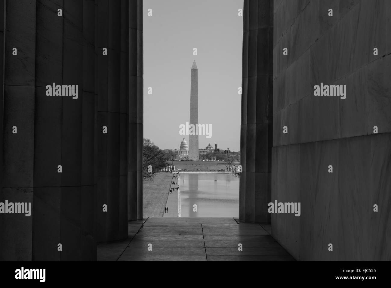 Washington Monument und dem Capitol Hill Stockfoto