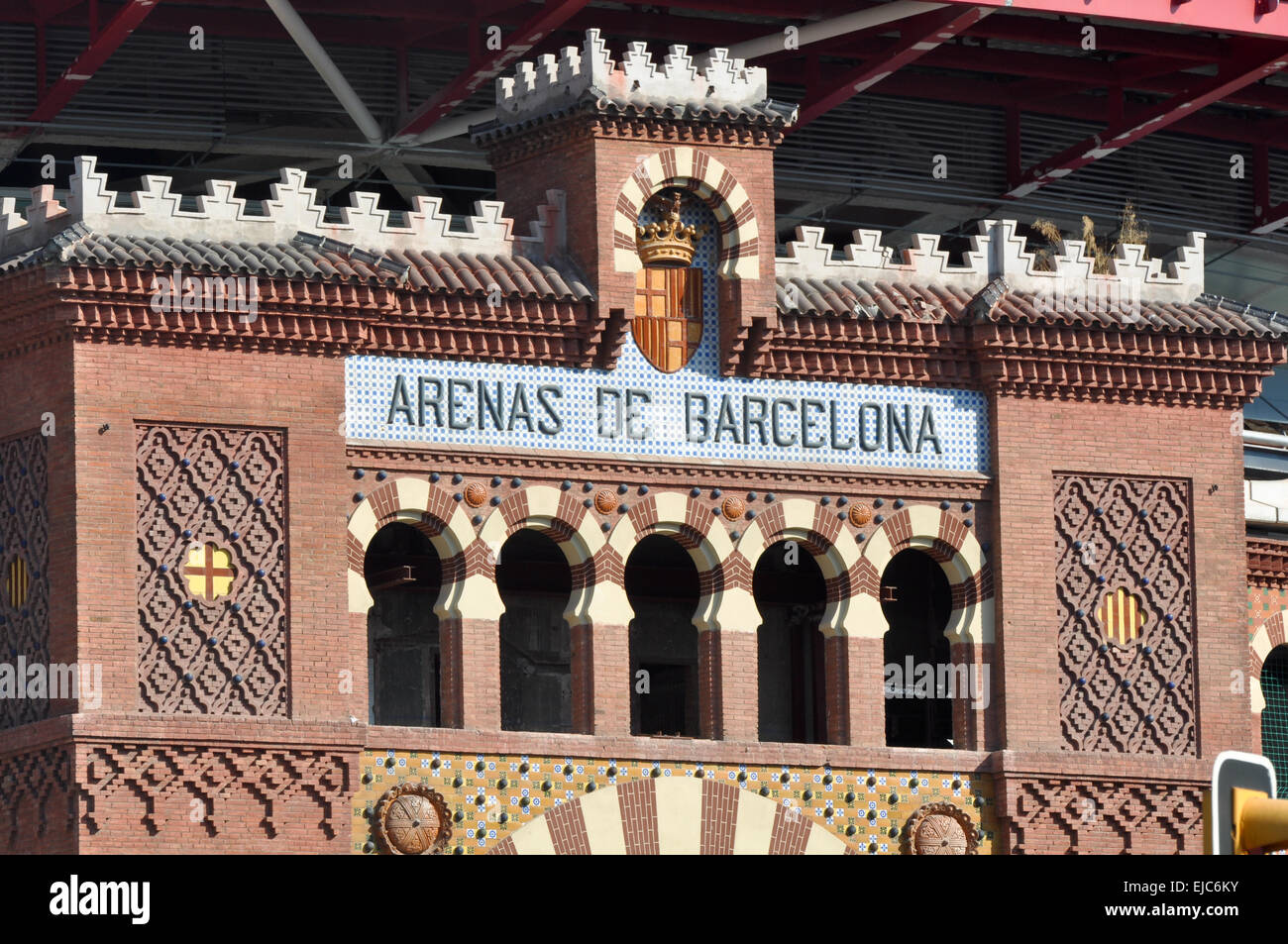 Arenas de Barcelona Bull Fighting Spanien Stockfoto