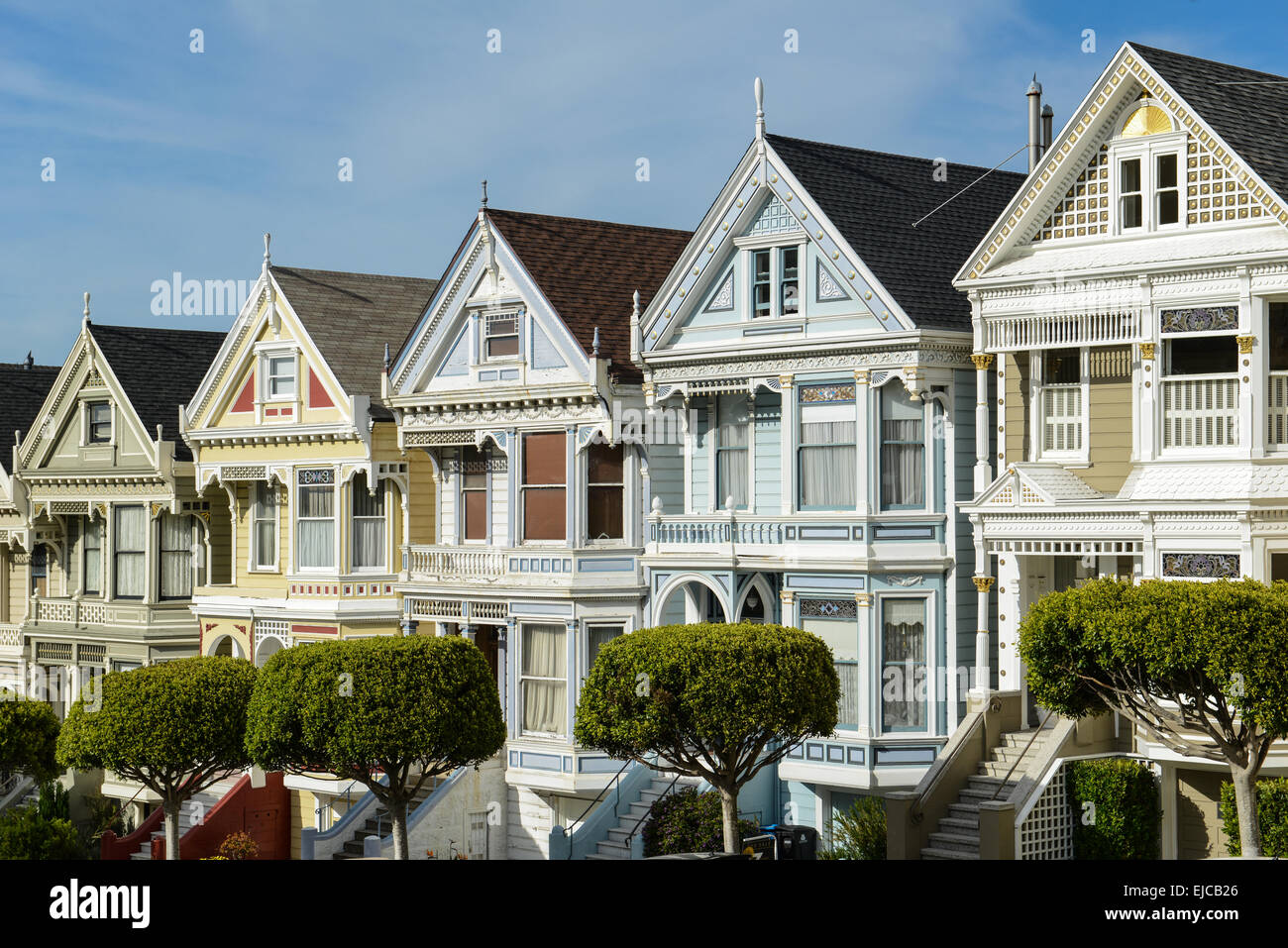 Alamo Square San Francisco, Kalifornien Stockfoto