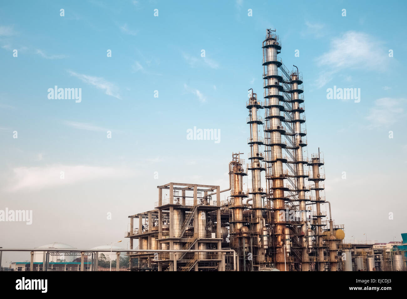 Chemiefabrik Ausrüstung closeup Stockfoto