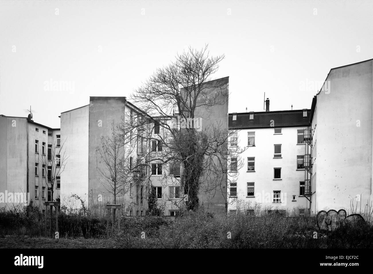 Workers Bezirk Magdeburg-Buckau Stockfoto