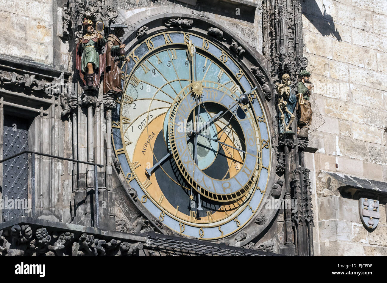Astronomische Uhr in Prag. Stockfoto