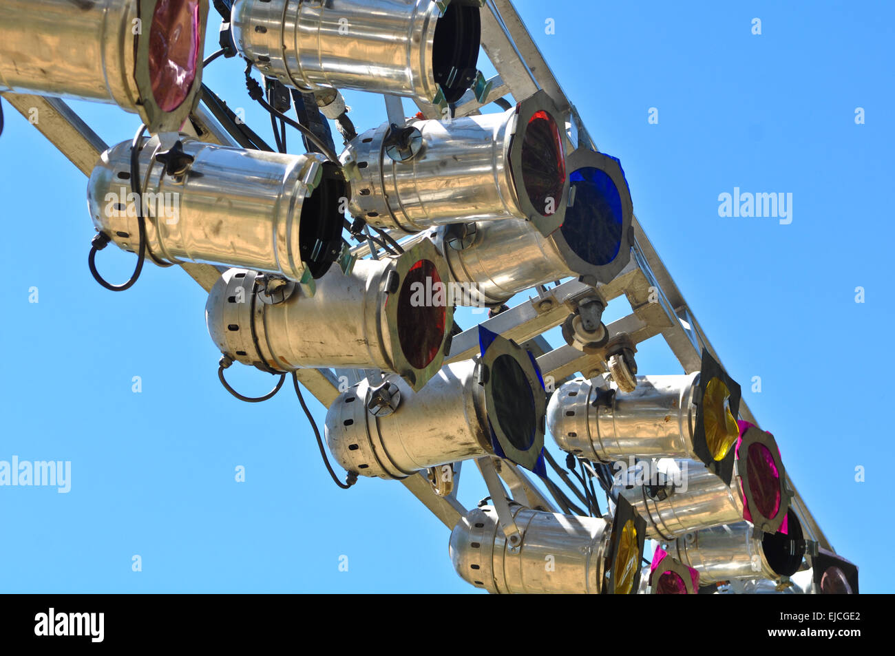 Konzert im freien Licht Stockfoto