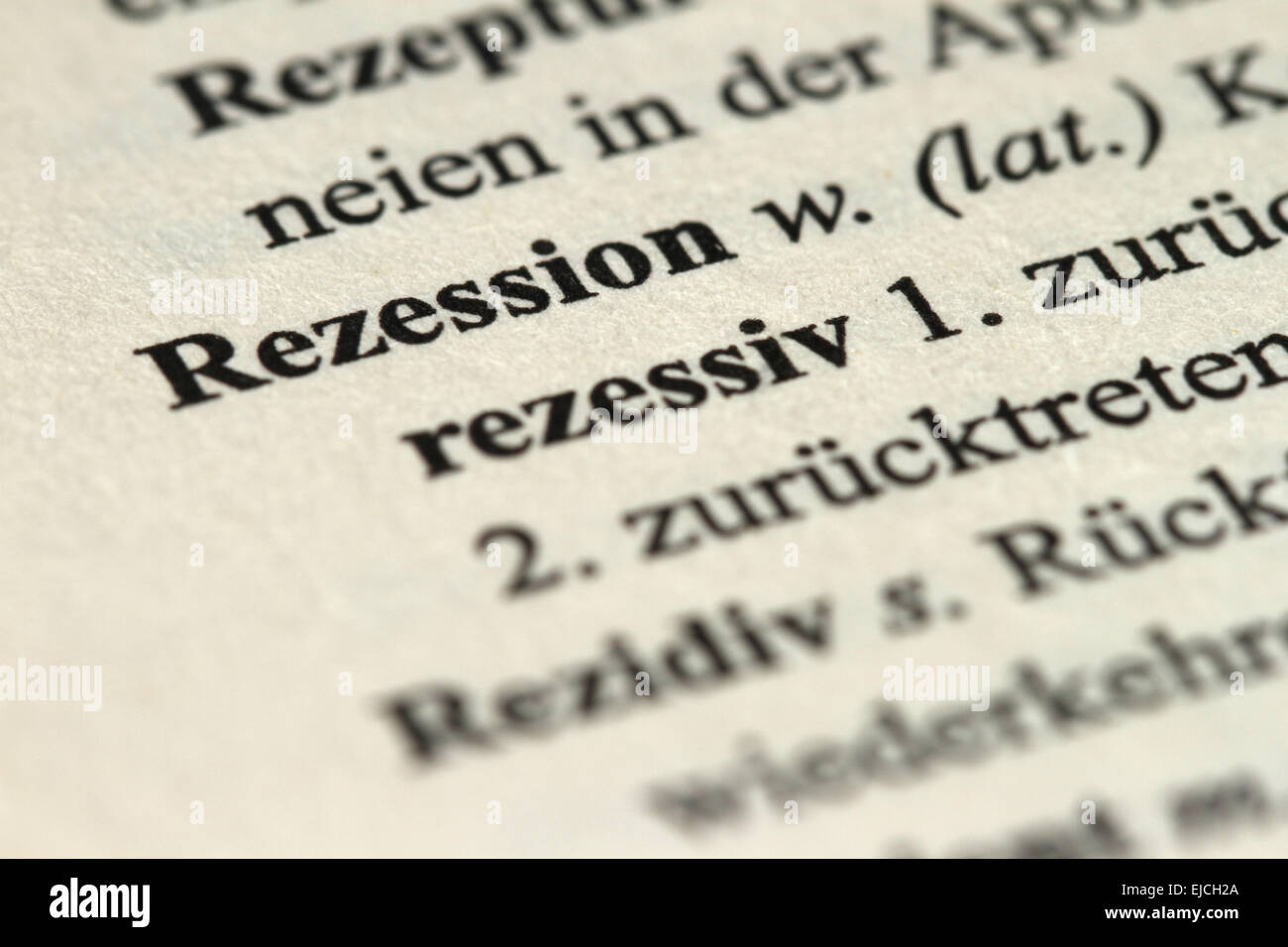 Rezession Stockfoto