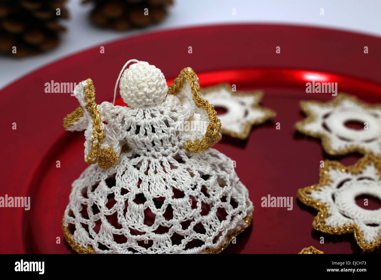 DIY Häkelengel Set Für Anfänger - Komplettes Bastelset Für Weihnachtsbaum-Dekoration In Rosa