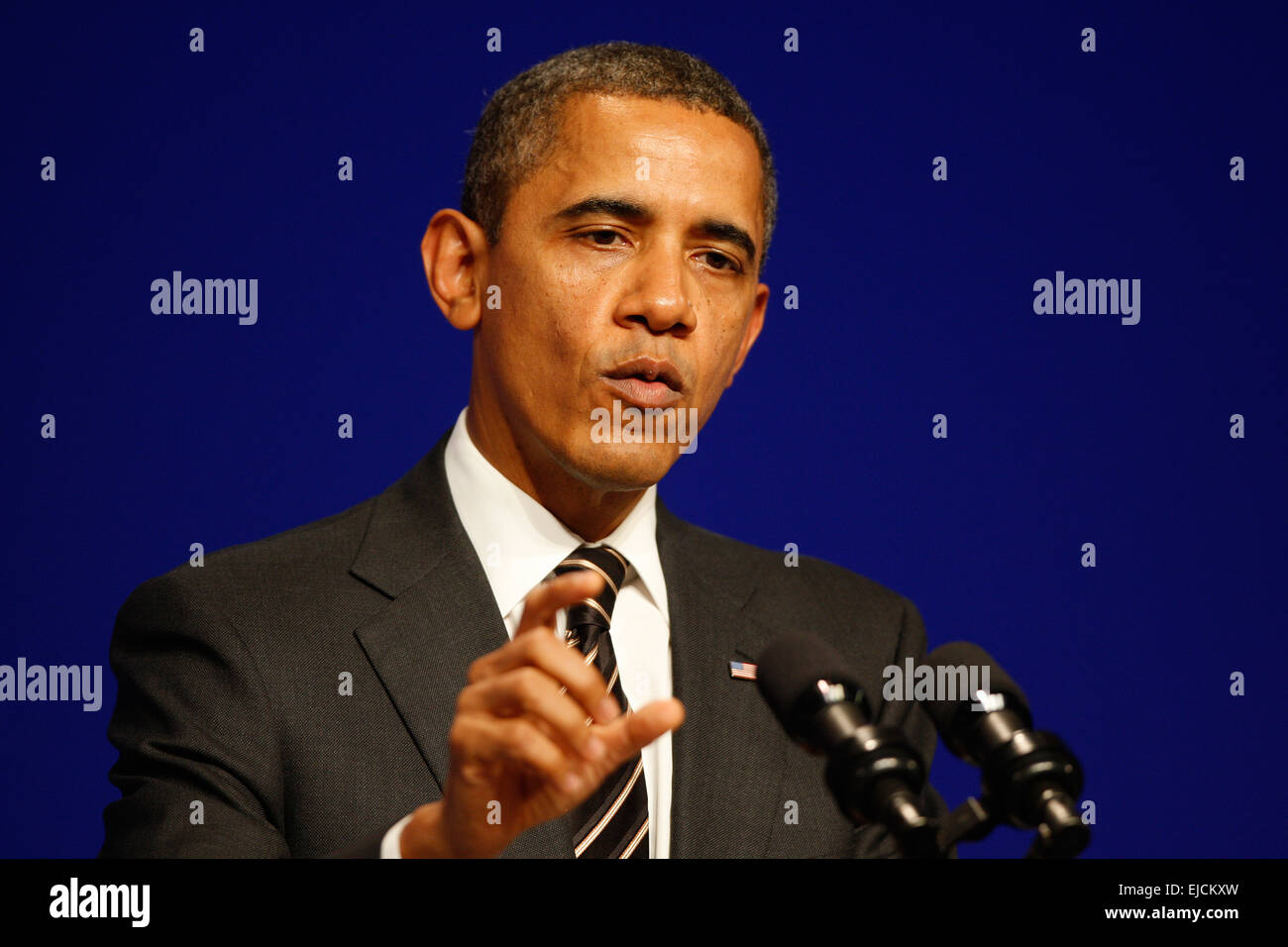 BARACK OBAMA Präsident der Vereinigten Staaten 4. November 2011 PALAIS DE FESTIVAL CANNES Frankreich Stockfoto