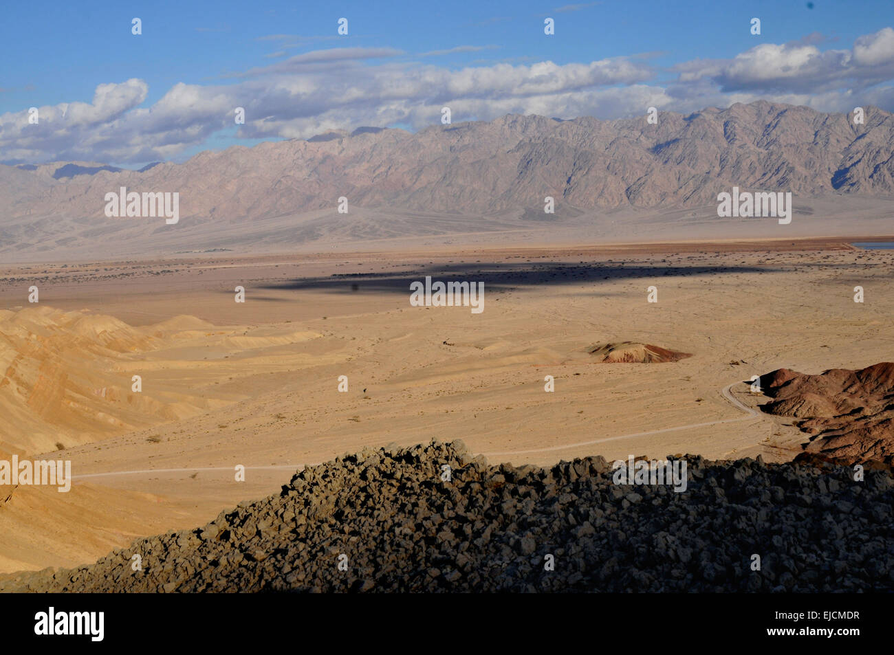 Südlichen Negev-Wüste und Aravah-Tal (Wadi Araba) im Bereich von Eilat. Stockfoto