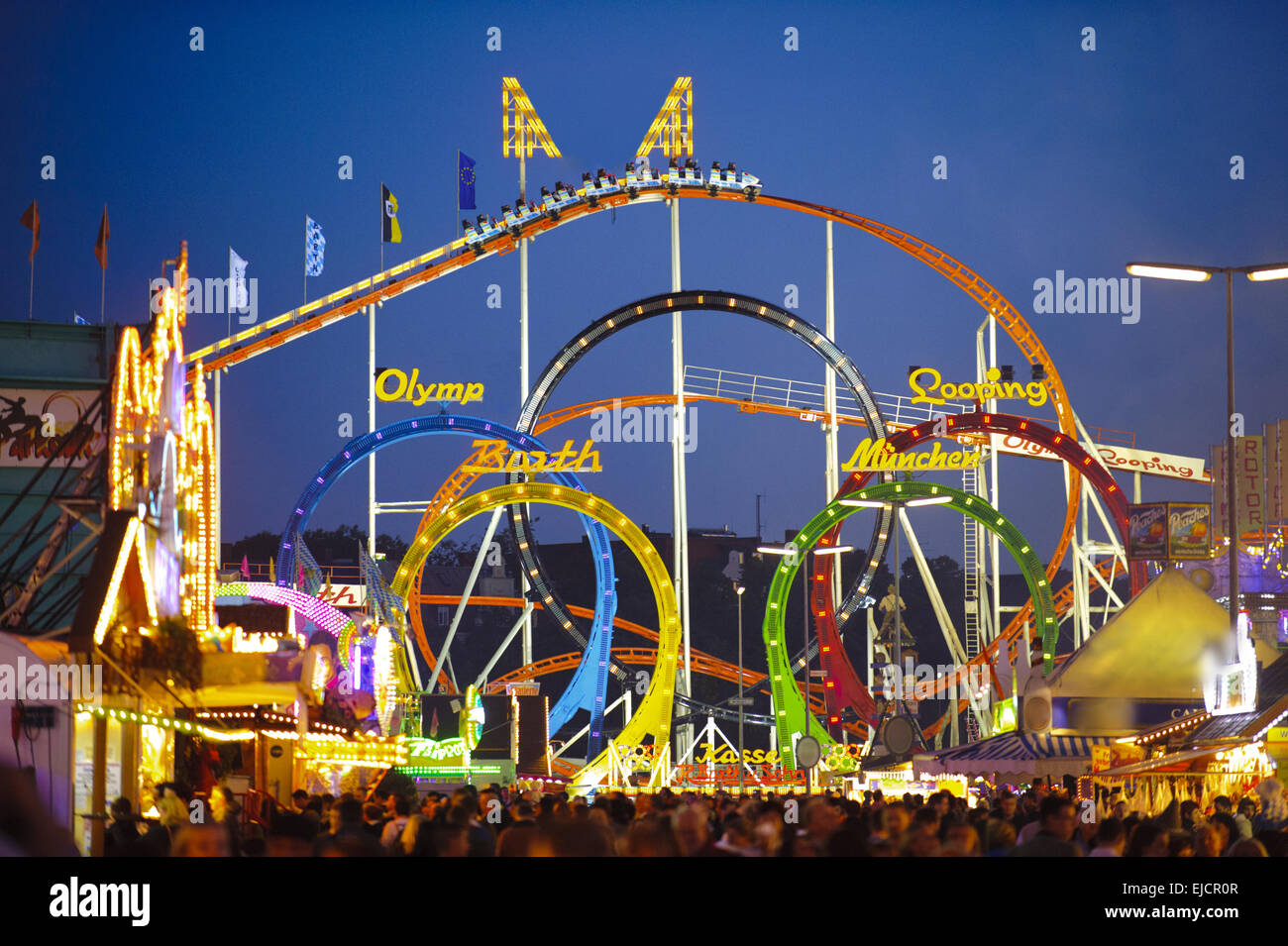 Looping - Karussell auf dem Oktoberfest in München Stockfoto
