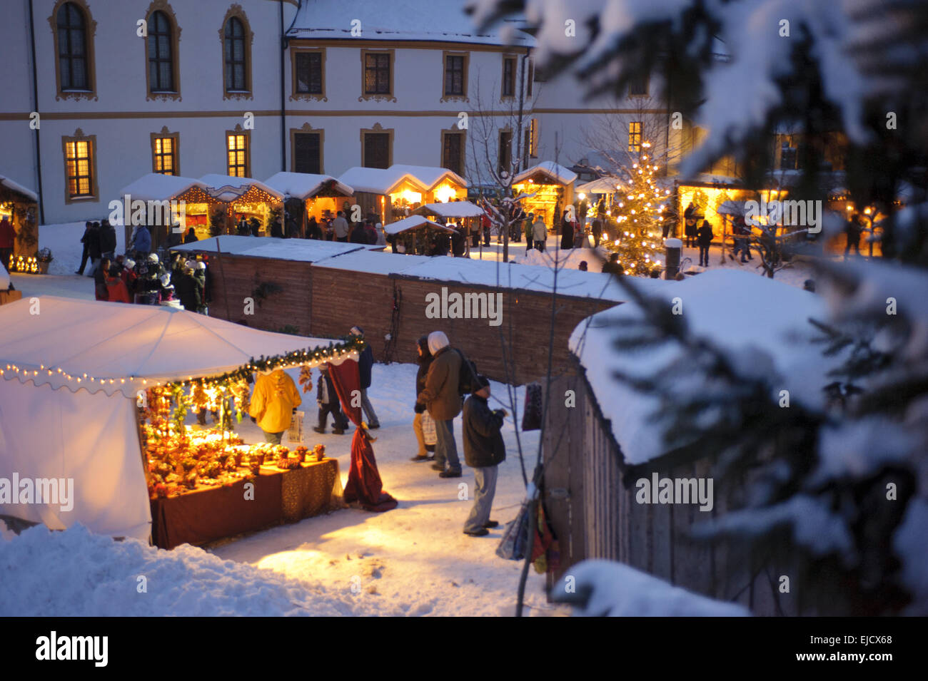 Weihnachtsmarkt in Bayern, Deutschland Stockfoto
