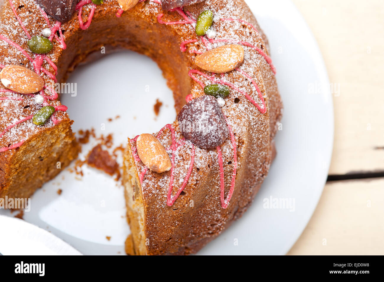 Kastanien-Kuchen-Brot-Nachtisch Stockfoto