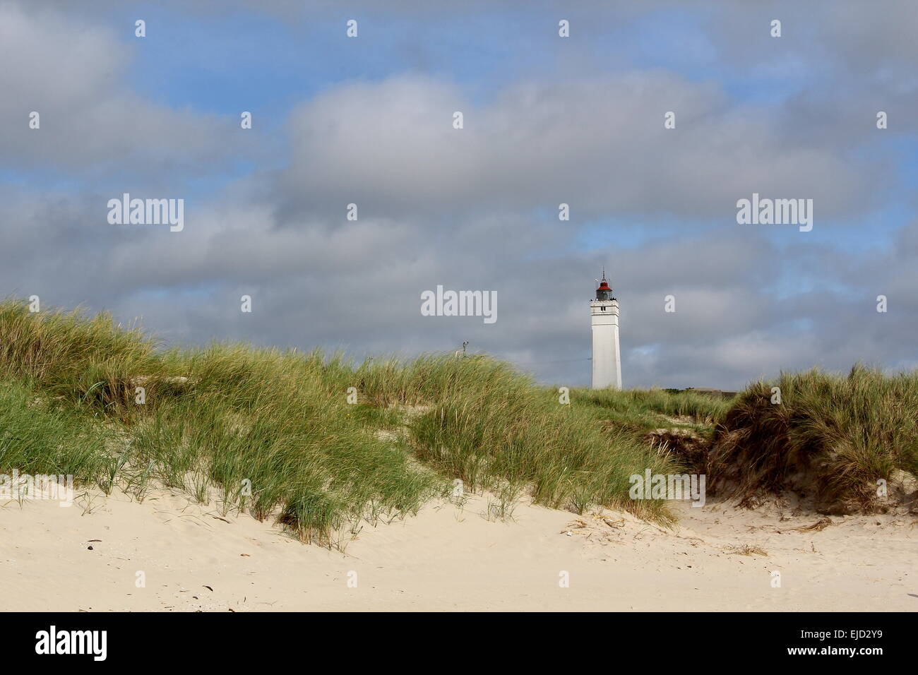 Leuchtturm Blavand Stockfoto