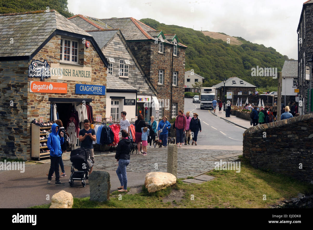 Boscastle Küstendorf in North Cornwall. Stockfoto