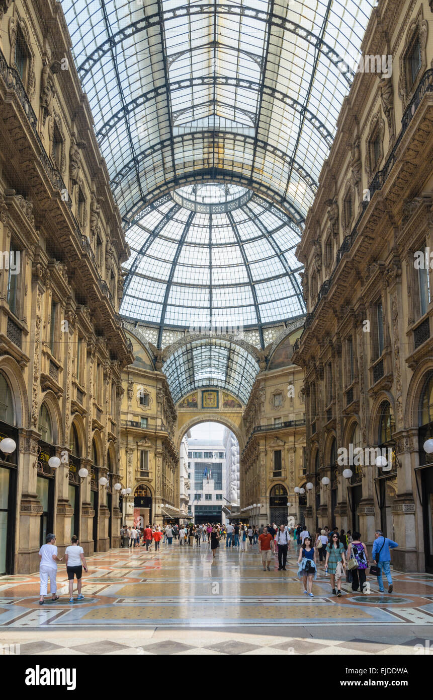 Indoor Einkaufspassage Galleria Vittorio Emanuele II, Mailand, Italien Stockfoto