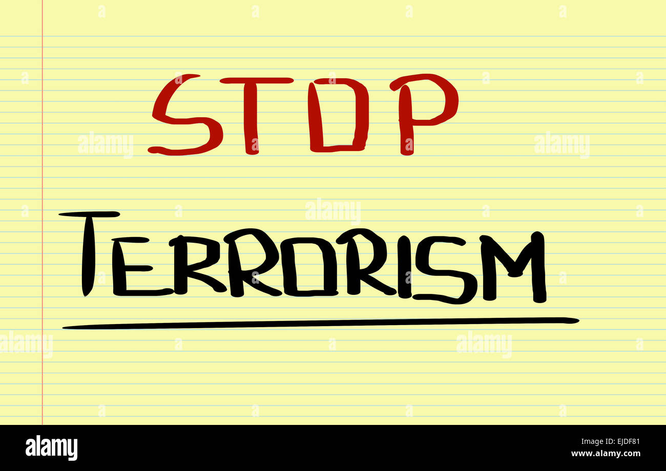 Terrorismus-Konzept zu stoppen Stockfoto