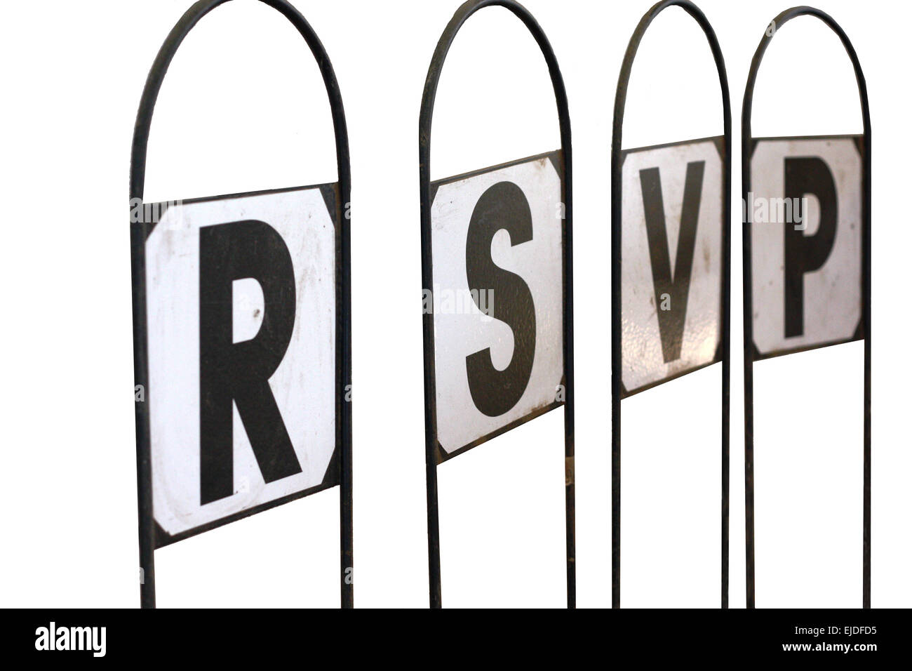 Wegweiser Mit Briefen Rechtschreibung Rsvp Respondez S Il Vous Plait Stockfotografie Alamy