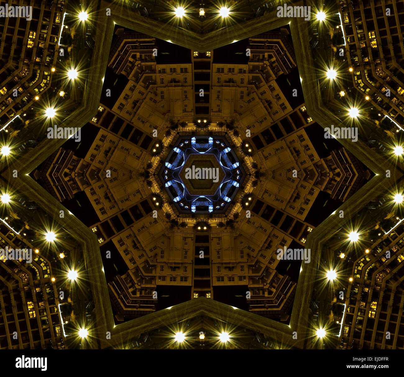 Fraktale imitiert eine Tresor-Leuchten. Computergenerierte illustrationfractal Stockfoto