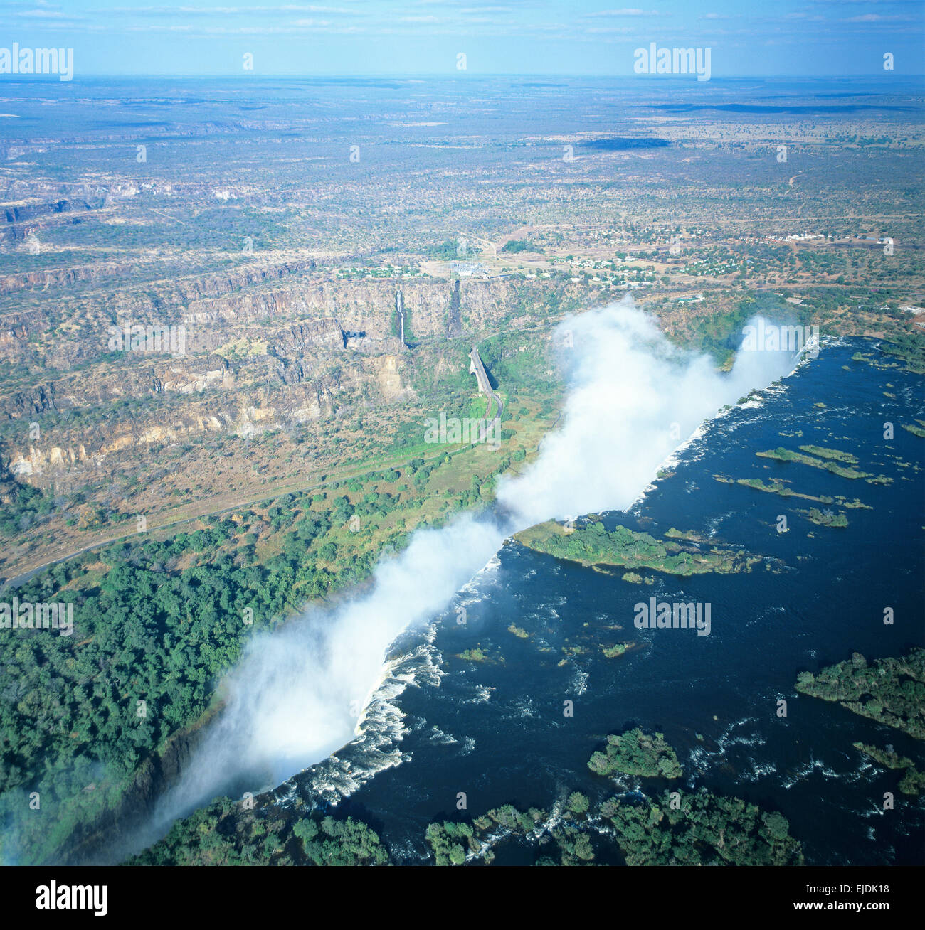 Luftaufnahme, Victoria Falls, Simbabwe, Afrika Stockfoto