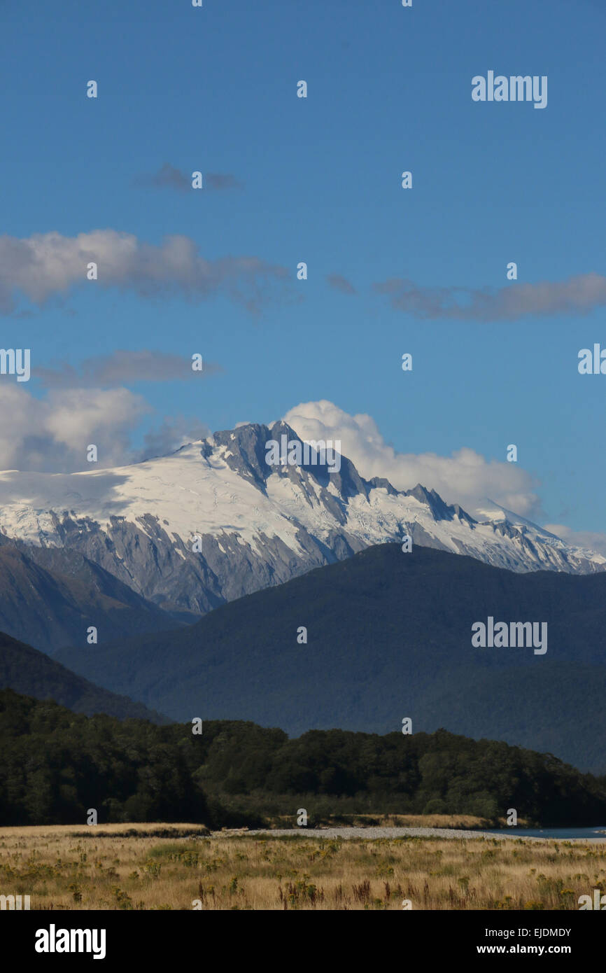 Berg Gletscher Südalpen Neuseeland Stockfoto