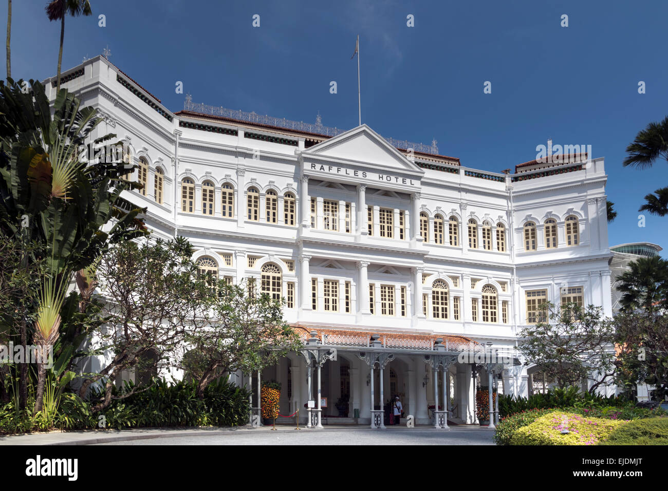 Raffles Hotel in Singapur Stockfoto