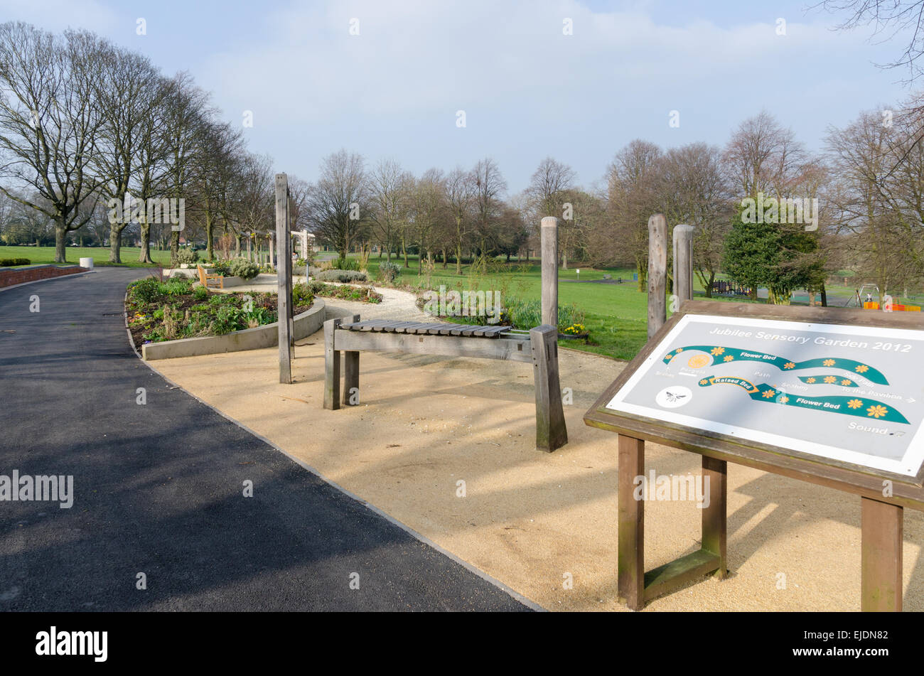 Sensorischer Garten Jubiläum im Dartmouth Park in West Bromwich, West Midlands Stockfoto