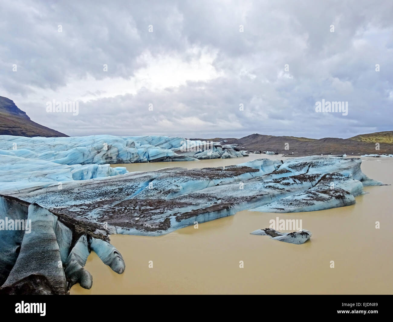 Eisfelsen schwimmend auf Jökulsárlón Lagune in Island Stockfoto